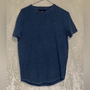 Navy Blue Hollister Men's Shirt